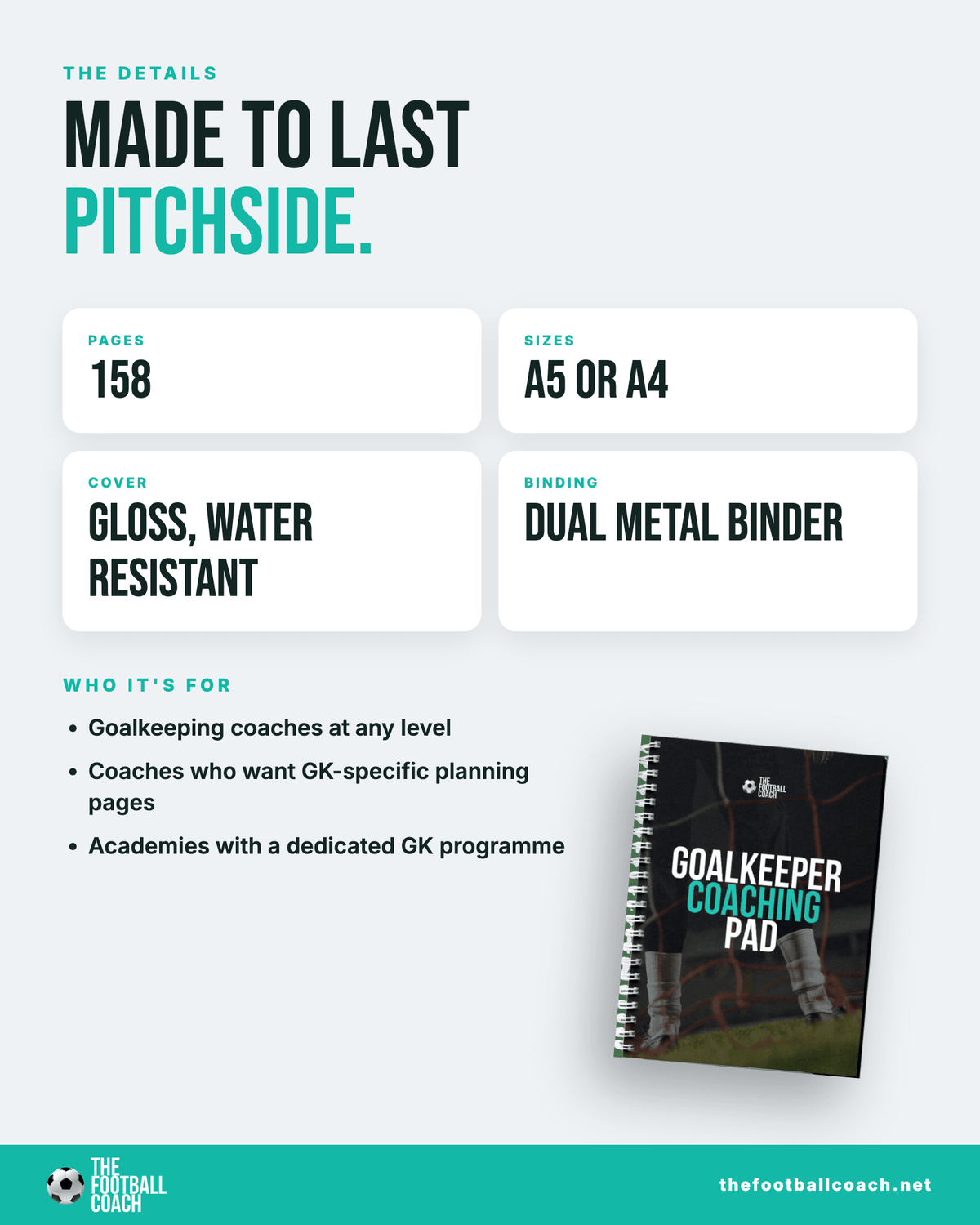 Goalkeeping Notepad - Thefootballcoach