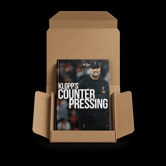 Klopp's Counter-Pressing book wrapped in branded protective packaging with Royal Mail label