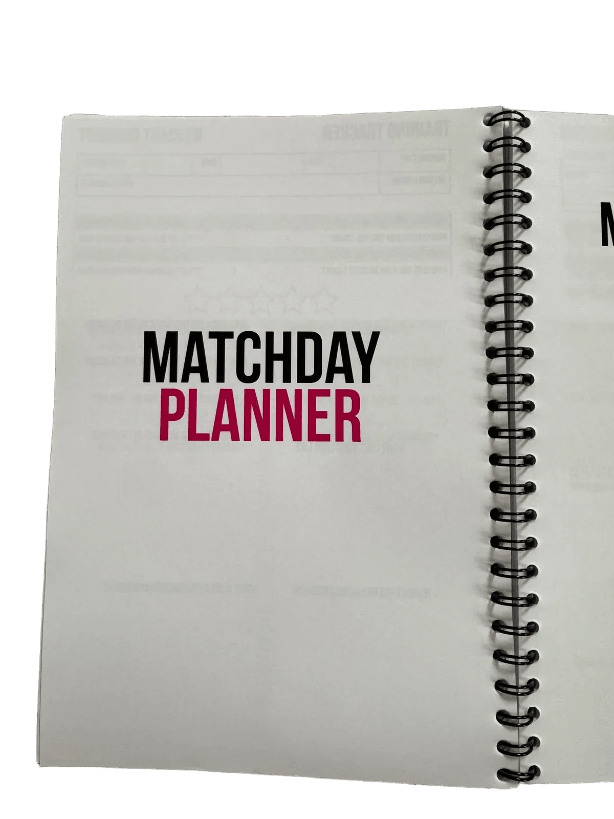 Matchday Planner spread inside the journal