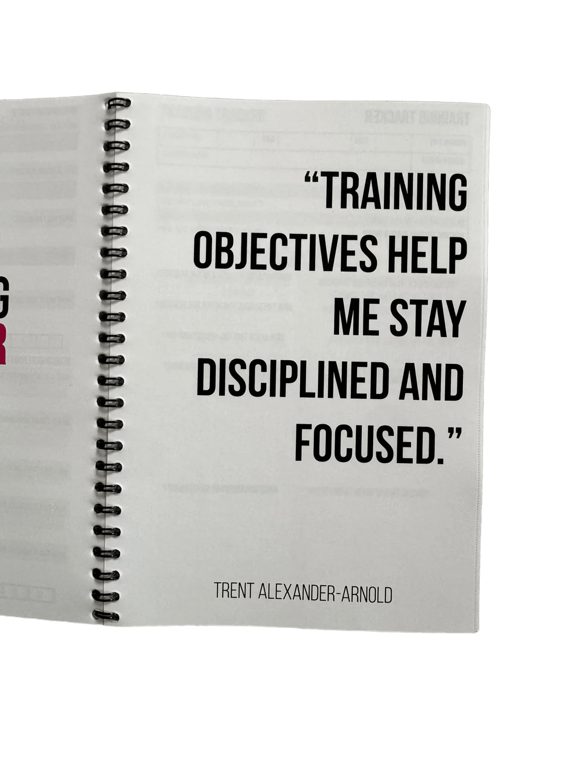 Quote page printed inside the journal